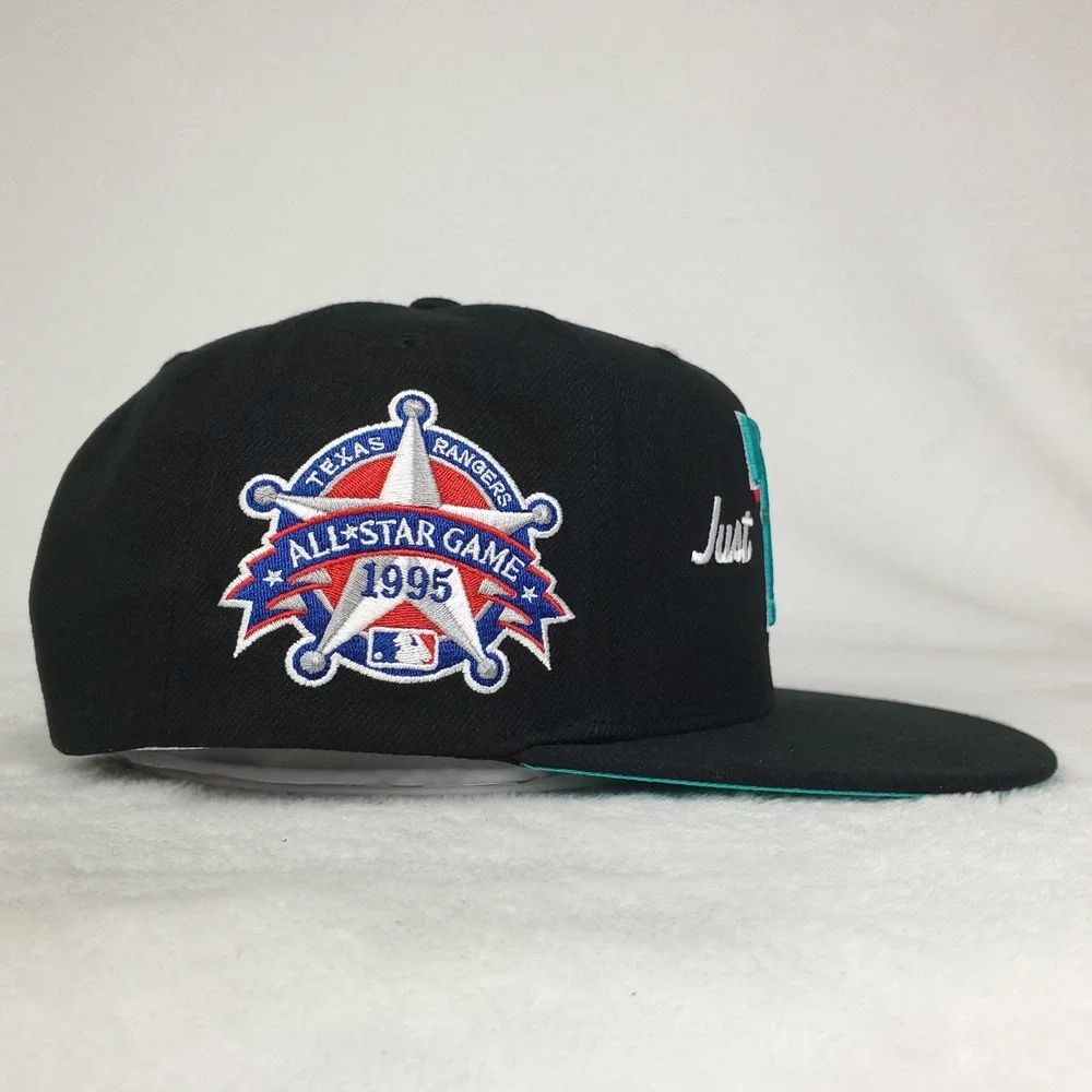 Just Don Texas Rangers Mitchell & Ness MLB Snapback Hat‎ Cap 3D Logo Black New